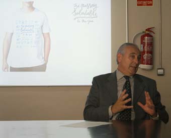 Ramón López, during the presentation.